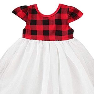 buffalo plaid tutu dress